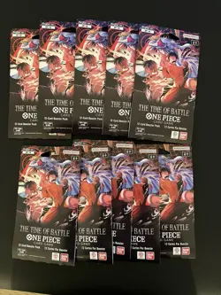 One Piece TCG English OP-16 The Time of Battle Booster Sleeved Pack x10 - Image 1