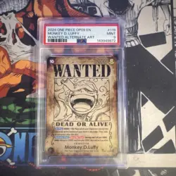Bandai Monkey D. Luffy OP09-119 Secret Rare Foil Alt Art PSA 9 - Image 1