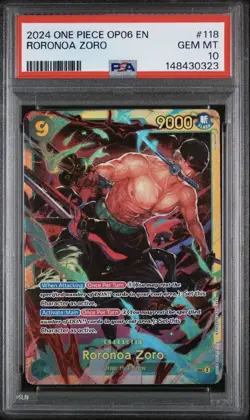 PSA 10 2024 ONE PIECE OP06-WINGS OF THE CAPTAIN 118 RORONOA ZORO - Image 1