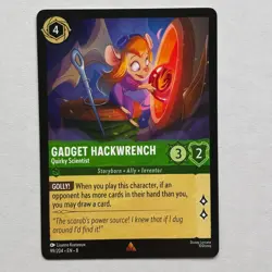 Gadget Hackwrench 99/204 Disney Lorcana Reign of Jafar Regular Rare Card NM - Image 1