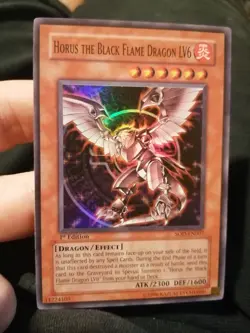 Yugioh Horus the Black Flame Dragon LV6 SOD-EN007 Super Rare 1st Ed Eng NM - Image 1