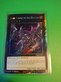 Yugioh Dark Rebellion Xyz Dragon CT12-EN002 Platinum Secret Rare NM - Image 1