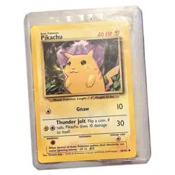 Pokemon Pikachu 58/102 Yellow Cheeks WOTC Card NM - Base Set TCG - Protected - Image 1