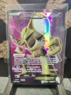 Pokemon Alakazam EX TCG Fates Collide Holo Full Art Ultra Rare Card 117/124 - Image 1