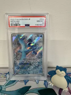 PSA 10 GEM MINT ARTICUNO Art Rare Pokemon Card JPN SV9 BATTLE PARTNERS #102 2025 - Image 1