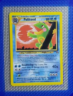 Politoed Neo Discovery Pokemon TCG Card 27/75 Regular Rare Near Mint - Image 1