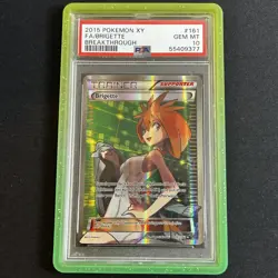 PSA 10 Brigette Full Art XY Breakthrough 161/162 2015 GEM MINT Pokemon Card - Image 1