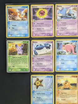 Pokemon Card Lot (13) EX Era 2004-2005 Staryu Starmie Slowpoke Chikorita Meowth - Image 4