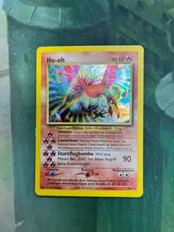 Ho-Oh Neo Revelation 7/64 Holo German Pokemon TCG Card Heavily Played HP - Image 1