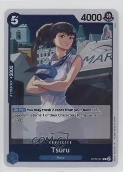 2023 One Piece Card Game: Wings of Captain OP06 R Tsuru #OP06-051 - Image 1