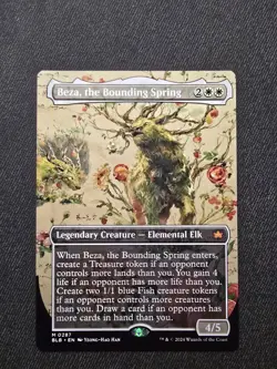 Beza, the Bounding Spring (Borderless) Near Mint from Bloomburrow (Card #0287) - Image 1