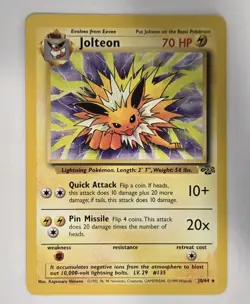 Pokemon TCG Jolteon Jungle 20/64 Regular Rare Non-Holo Card - Image 1