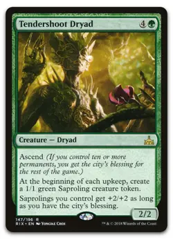 Tendershoot Dryad #147 (LP) Rivals of Ixalan RIX Magic MTG - Image 1