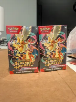 Pokemon TCG Mega Evolution Ascended Heroes Booster Bundle Box 6 Packs Lot of 2 - Image 1