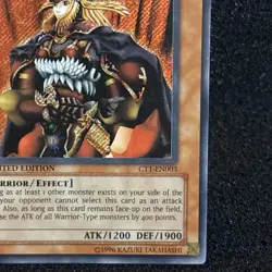 Yu-Gi-Oh Command Knight CT1-EN003 Secret Rare Limited Edition DAMAGED - Image 4