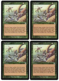 Splinter x4 4x 1998 Urza's Saga PLAYSET Green Uncommon Sorcery MTG NM AZ1 - Image 1