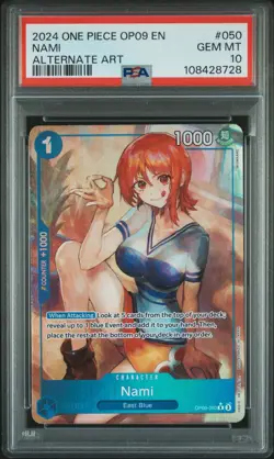 2024 One Piece Op09 Emperors In The New World Nami #050 OP09-050 Alt AA PSA 10 - Image 1