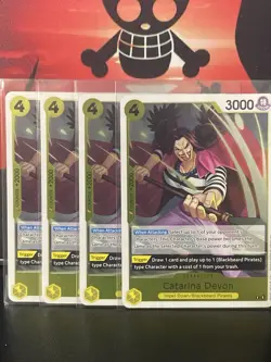 Catarina Devon OP16-104 4x Playset English One Piece TCG CCG Mint Foil - Image 1