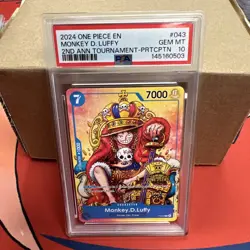 Monkey D. Luffy PSA10 2024 One Piece Promos 2nd Ann Tournament-P-043 - Image 1
