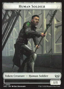 Human Soldier / Scarecrow Double-Sided Token - Commander: Duskmourn DSC - MTG - Image 1