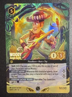 Lorcana Foil Woody - Jungle Guide Set Champs Top-8 Promo Wilds Unknown 54/P3 - Image 1