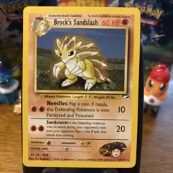 Pokemon TCG Brock’s Sandslash 23/132 Gym Heroes Unlimited Rare WOTC Vintage Card - Image 1
