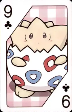 Pokemon 1000th Episode Playing Card Set Togepi 9 of Clubs - Image 1