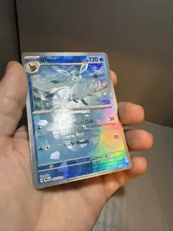 Pokemon Card Glaceon (Master Ball Pattern) 025/131 Sv: Prismatic Evolutions Holo - Image 3