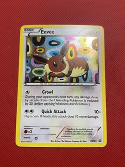 Eevee BW94 Black & White Holo Pokemon Card TCG Swirl - Image 3