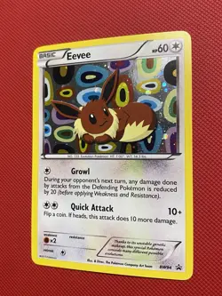 Eevee BW94 Black & White Holo Pokemon Card TCG Swirl - Image 5