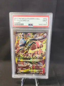 Pokemon TCG Mega Lucario EX Card 55a/111 PSA 9 - Image 1