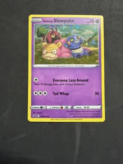 Pokemon Galarian Slowpoke SWSH126 HD Galaxy Swirl Black Star Promo Card 2021 (2) - Image 1