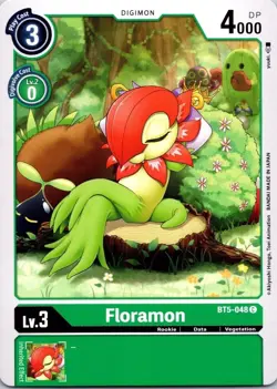 Floramon BT5-048 Black Common Rookie (Lv3) Digimon Card CCG - Image 1