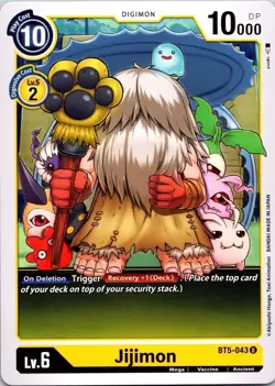 Jijimon BT5-043 Black Uncommon Mega (Lv6) Digimon Card CCG - Image 1