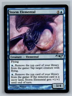 Magic MTG Coldsnap Theme Deck Reprints Storm Elemental #37/144 TCG CCG - Image 1