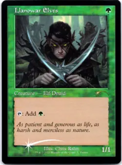 Llanowar Elves (Retro Frame) (Foil) Media Promos, 1 NM - Image 1