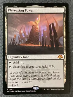 MTG Modern Horizons 3 #303 Phyrexian Tower Legendary Land LP+ - Image 1