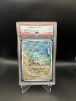 Pokemon Squirtle 170/165 Scarlet & Violet 151 PSA 9 Illustration Rare Holo - Image 1