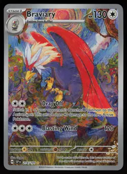 BRAVIARY 214/191 ILLUSTRATION RARE SURGING SPARKS POKEMON NM/M - Image 1
