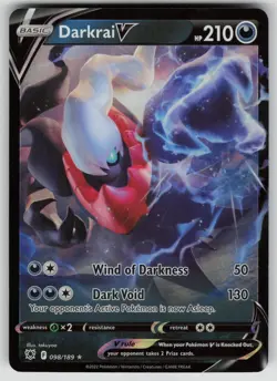 DARKRAI V 098/189 HOLO RARE V ASTRAL RADIANCE POKEMON NM/M - Image 1
