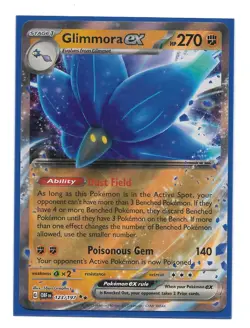 Pokemon TCG Obsidian Flames Glimmora ex 123/197 Double Rare - Image 1
