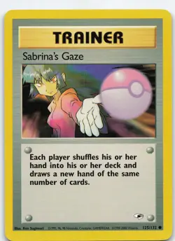 Sabrina's Gaze 125/132 Common Unlimited Gym Heroes LP Pokemon - Image 1
