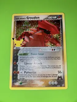 Team Magma's Groudon 9/95 EX Team Magma vs Aqua Reverse Holo Rare Celebrations - Image 1