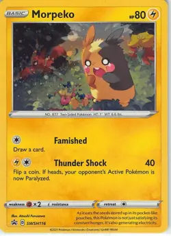Morpeko SWSH116 Holo Promo Sword & Shield Promo Pokemon NM Furusawa - Image 1