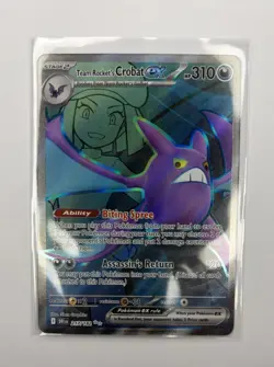 Team Rocket's Crobat ex 217/182 Pokemon TCG Destined Rivals Full Art Pokemon NM - Image 1