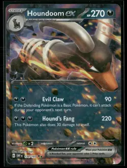 Pokemon - Houndoom EX 134/197 Double Rare Obsidian Flames NM - Image 1