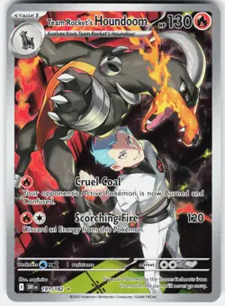 Pokemon Team Rocket's Houndoom 191/182 Destined Rivals Pokemon NM - Image 1