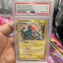 Pokemon Feraligatr EX Delta Species Holo Rare 2/101 Dragon Frontiers PSA 7 2006 - Image 1