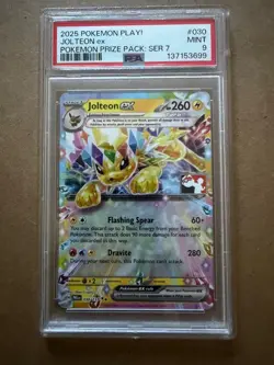 2025 POKEMON PLAY! POKEMON PRIZE PACK: SERIES 7 #030 JOLTEON EX PSA 9 - Image 1