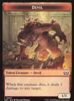 Devil / Scarecrow Double-Sided Token - Commander: Duskmourn DSC - MTG Magic - Image 1